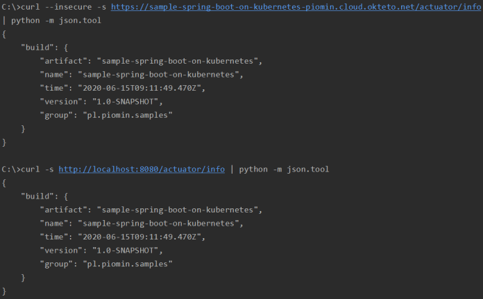 okteto-spring-boot-curls