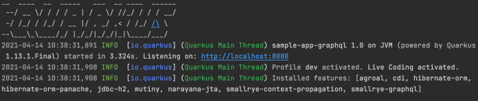 quarkus-graphql-startup