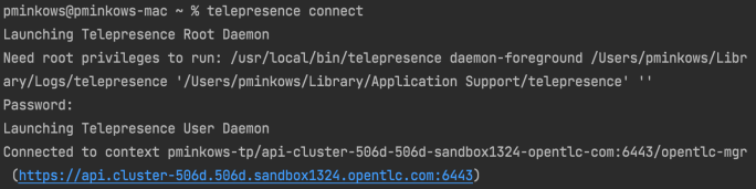 telepresence-kubernetes-connect