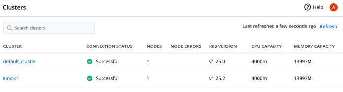 devtron-development-cluster-list