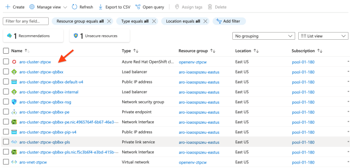 openshift-terraform-azure-portal