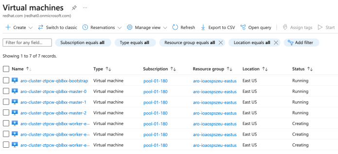 openshift-terraform-virtual-machines
