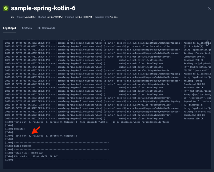 testkube-kubernetes-test-logs