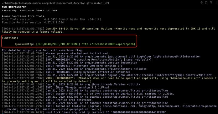 quarkus-azure-function-local