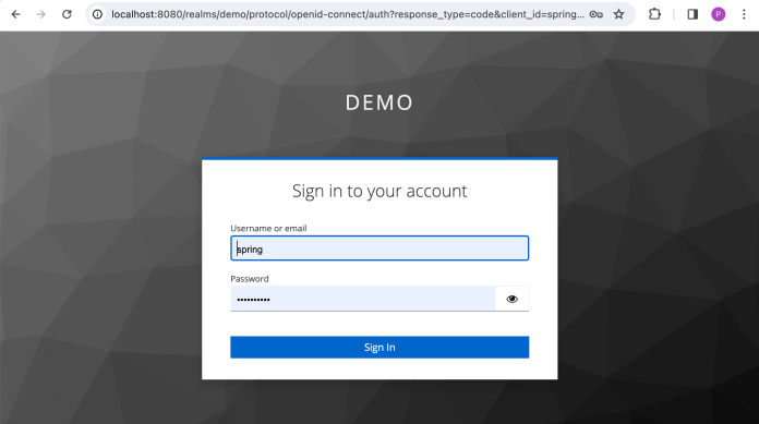 spring-oauth2-keycloak-signin