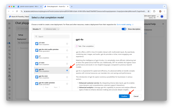 spring-ai-azure-openai-deploy-model